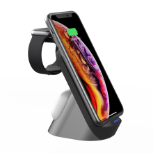 New Vertical Wireless Charger 3 In 1 Fast Charging Stand Portable Customizable Logo Light For IPhone Watch Headsets